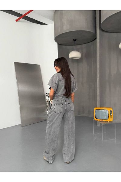 DENİKK Trend Oversize Comfortable Fit Loose Leg Baggy Jumpsuit Salopet