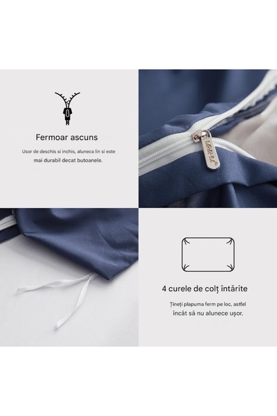 OEM MR&HM 3-piece bedding set – Duvet cover 200x200 cm and 2 pillowcases 80x80 cm