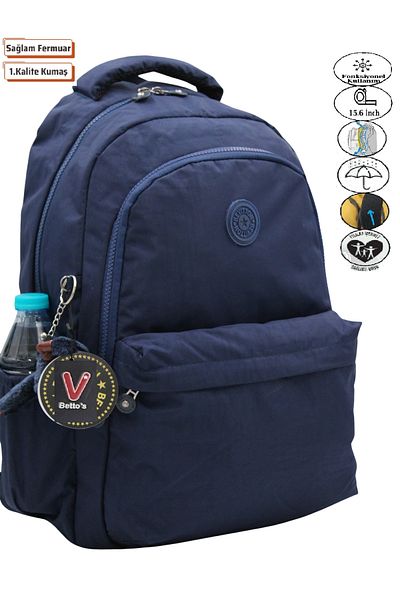 Harmela 2200 School Backpack Water Resistant Unisex Daily & School Bag Navy Blue
