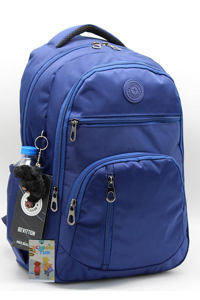 Harmela 1710 Water Resistant School Backpack Unisex Daily School Bag Navy Blue