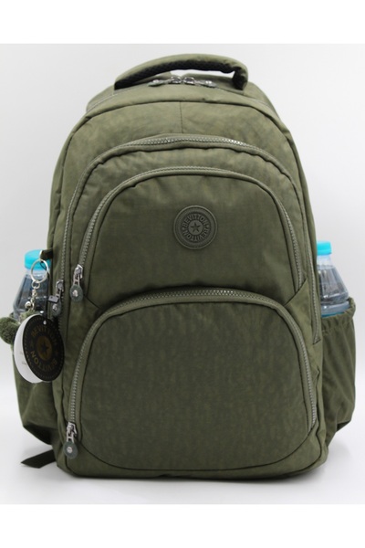 Harmela 34600 Water Resistant Casual School Backpack Unisex School Bag Khaki