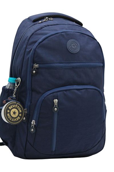 Harmela 1710 Water Resistant School Backpack Unisex Daily School Bag Dark Navy Blue