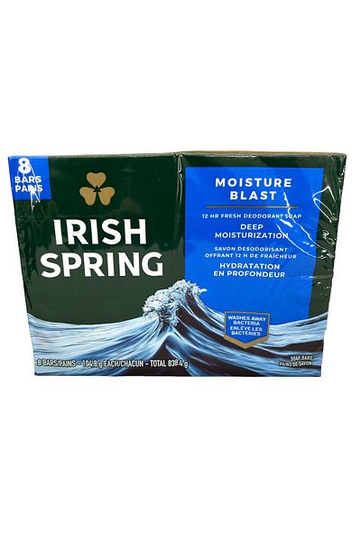 Irish Spring Moisture Blast 8 Pack Soap