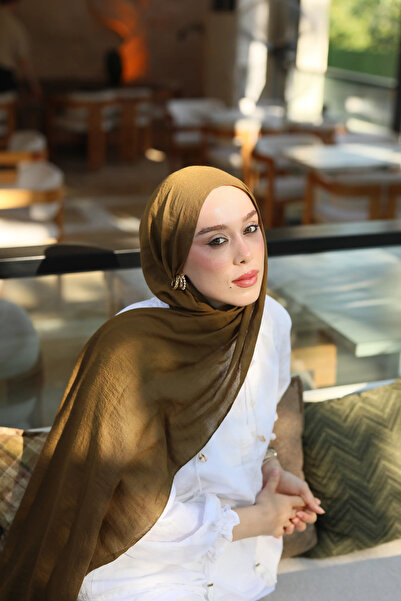 Modakaşmir Neo Pamuk Şal Koyu Bronz Renk