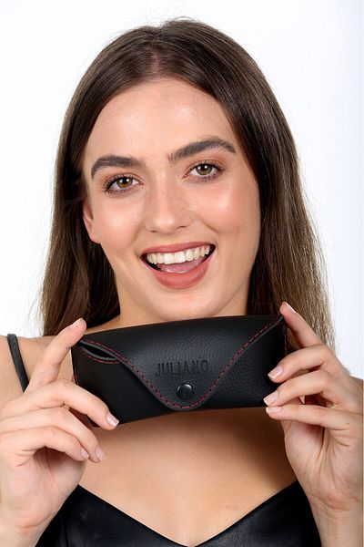JULIANO Black Glasses Case