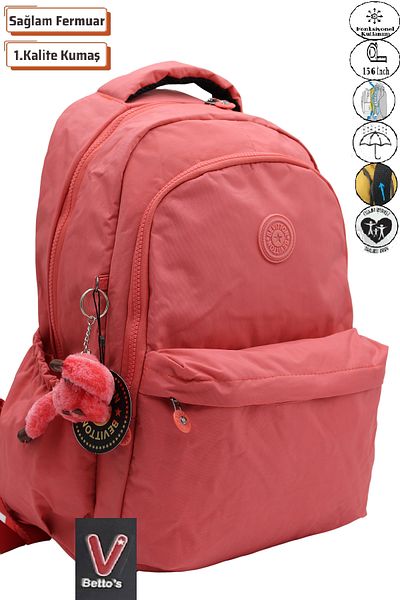 Harmela 2200 School Backpack Water Resistant Unisex Daily & School Bag Salmon