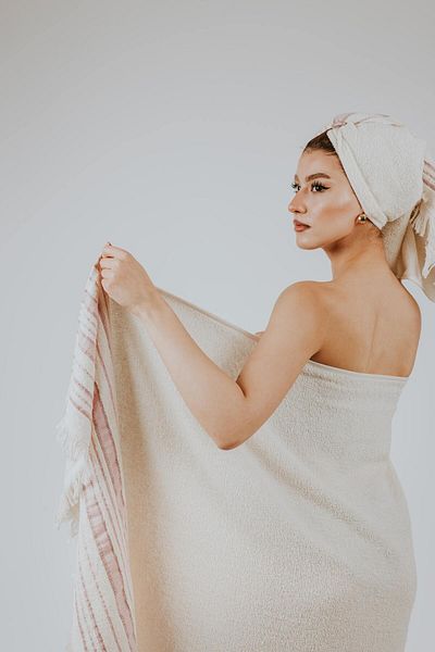 Elaganya Natural Woven Towel for Spa, Hammam, Beach and Daily Use 50X90 70X140