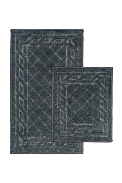 SENAX Baklava Desenli 2'li Banyo Paspas Seti - %100 Pamuk