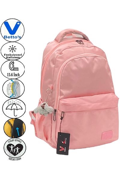Harmela 34100 Water Resistant Daily School Backpack Unisex School Bag Powder