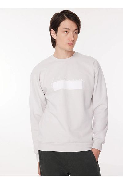 GMG FIRENZE Gmg Fırenze Crew Neck Stone Men's Sweatshirt GU23MFW08014