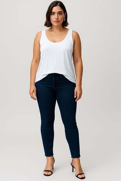 COTENCONCEPT Tricou cu bretele groase din bumbac, linie A, mărime mare