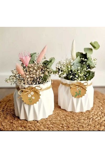 rakaymu Set de 2 ghivece decorative vază ghiveci pentru suculente