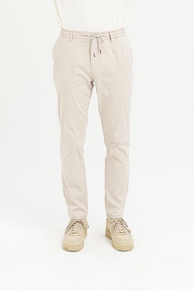 GMG FIRENZE Beige Men's Trousers - Standard Waist, Regular Fit Gu24mss01015
