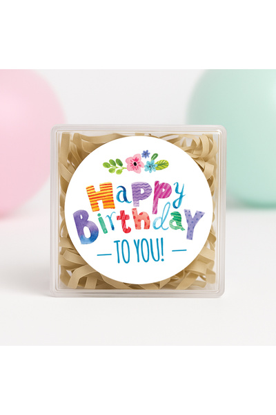 repro design Tematică Zi de Naștere - Autocolant rotund imprimat de 4 cm, 24 de bucăți Model 2