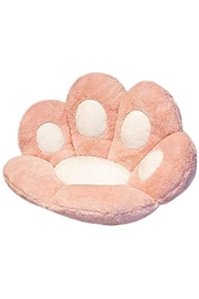 Flippy Decorative Pillow, Cat Paw Model, Plush, for Chair/Sofa/Floor, 80 x 70 cm, Pink