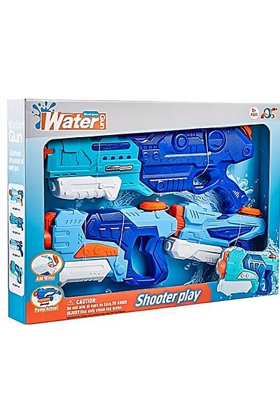 Flippy Set of 3x Water Blasters for Children, Flippy, 6 years+, Blue, 1x 1500 ML + 1x 500 ML + 1x 300 ML