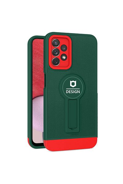 OEM Armor Design Case with Stand for iPhone 12 Pro, Green/Red, Magnetic Car Holder, Wi