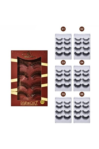 Bibilel Set 4 Pairs of False Eyelashes, Bibilel, Size 2