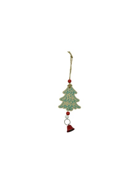 Flippy Little Fir Christmas Tree Ornament, Multicolor, Wood, 17 cm