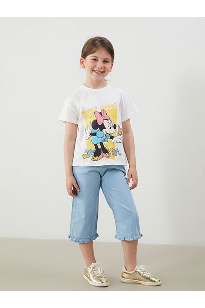 LC Waikiki Girl's Jeans Pants with Elastic Waist