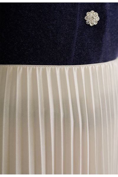MODA Leather Look Pleated Skirt