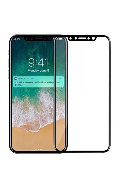 Flippy Tempered Glass Film for Apple iPhone X Full Face, 9H, Black