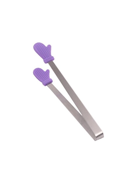 Flippy Creative Food Tongs, Flippy, Silicone Glove Pattern, 14.5x3 cm, Purple