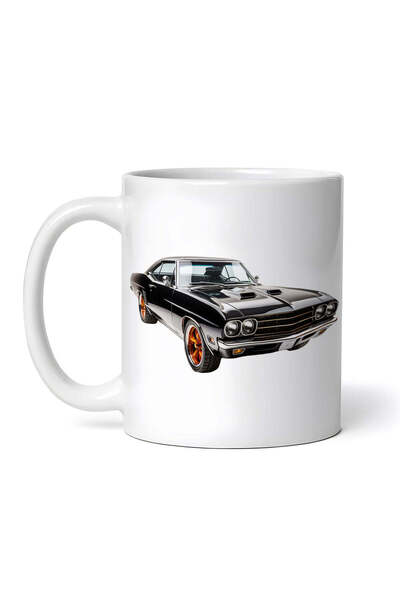 OEM Cană albă personalizată, mașină Chevrolet Chevelle neagră vintage, Inovat...