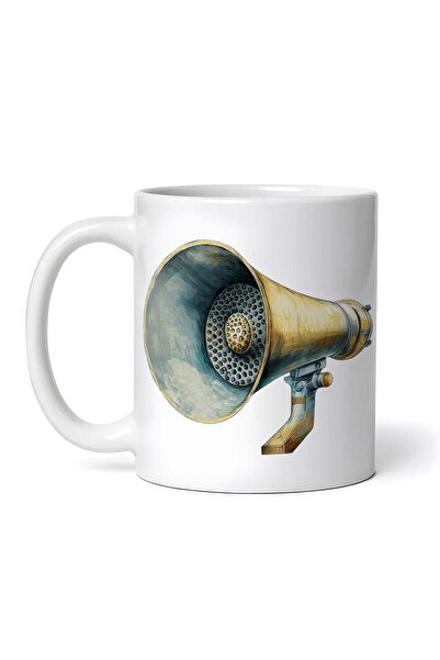 OEM Cană albă personalizată, Megafon, Inovatix®. 330 ml