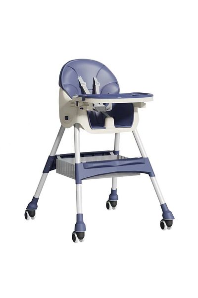 OEM Baby and child dining chair with wheels, telescopic, foldable, adjustable table
