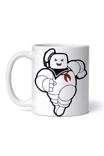 OEM Cană albă personalizată, Marshmallow Man Stay Puft Running, Inovatix®. 330ml