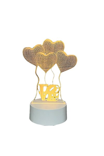 Flippy Lampă decorativă LED, Flippy, 3D, baloane cu dragoste, material acrili...
