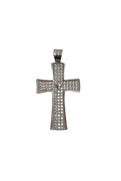 Jolie Silver Pandantiv din aur 925 - Cruce cu pietre, 2,6 g, 3 x 2 cm