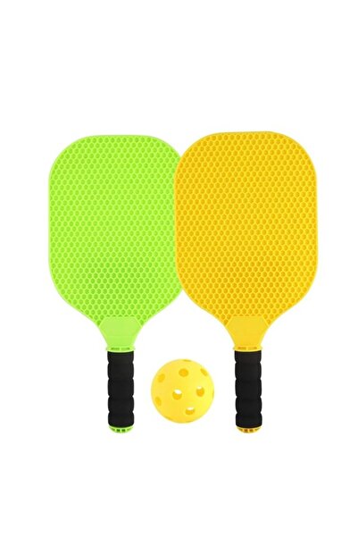 dalip Ping-Pong Game Set, 2 Paddles, 1 Ball, 6+ Years, 37.5 x 18 x 3 cm, Yellow/Green