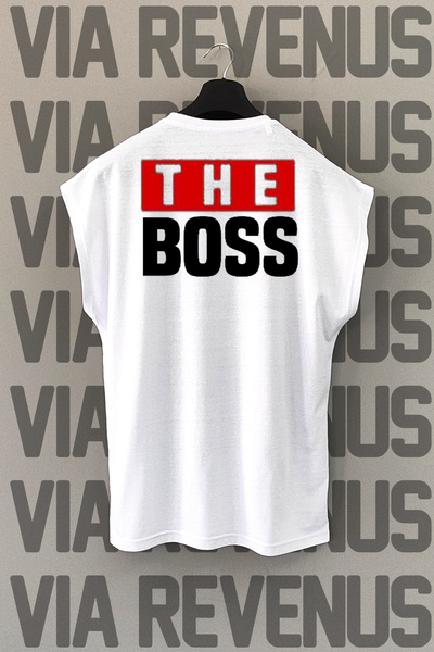 Vordevia Boss Back Printed Zero Sleeve Crew Neck sportska majica