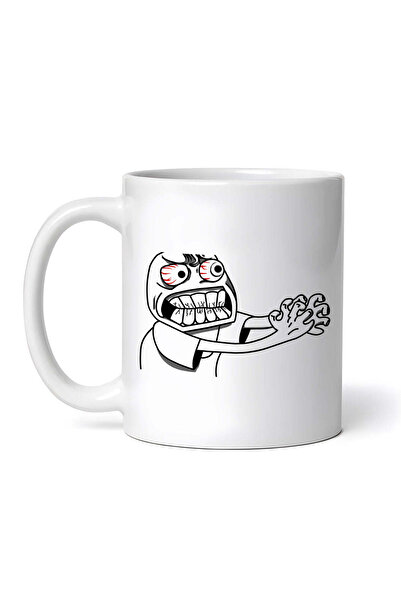 OEM Cană albă personalizată, memă cu trol nervos, Inovatix®. 330 ml