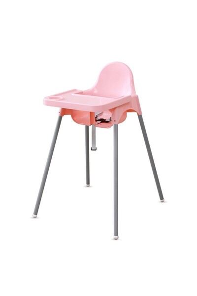 Flippy Highchair for Babies and Children 6-36 Months, Plastic/Metal, Detachable Tray, Pink