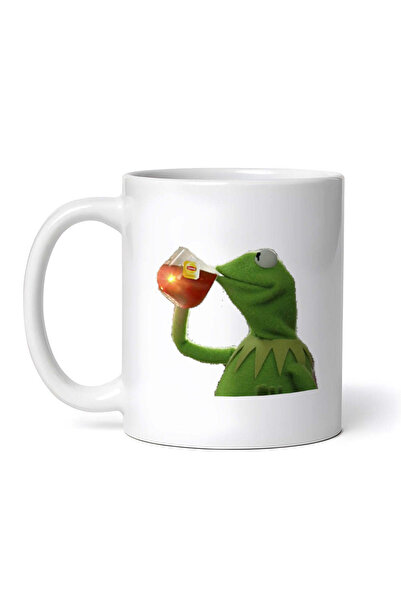OEM Cană albă personalizată, Meme Kermit Broasca, Inovatix®. 330 ml