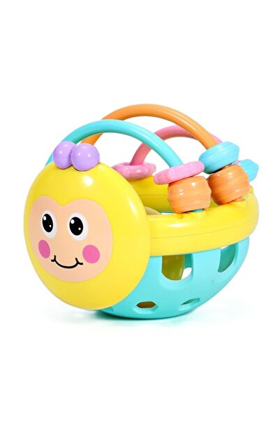 Flippy Interactive Baby Toy Ball, Flippy, for Teething, 0-12 Months, Yellow-Multicolor