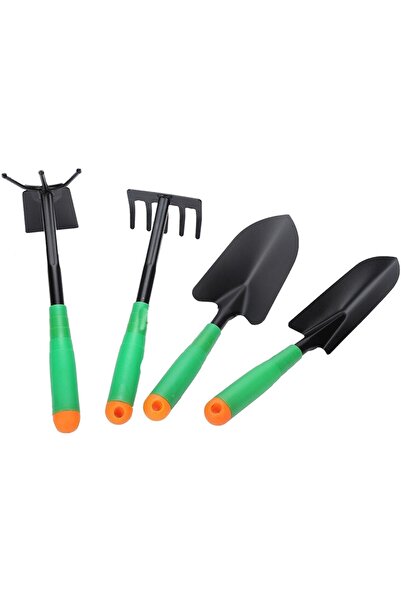 Flippy Set of 4 Garden Tools, PVC and cardboard material, 31.5 x 8.5 cm, green