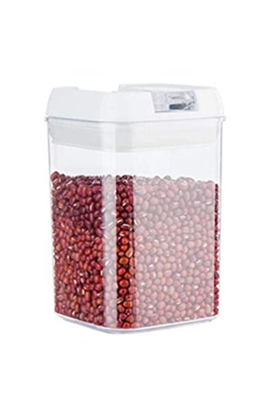 Flippy Food Storage Container, Airtight Lid, 0.8 L, 15.5 x 10 x 10 cm, White