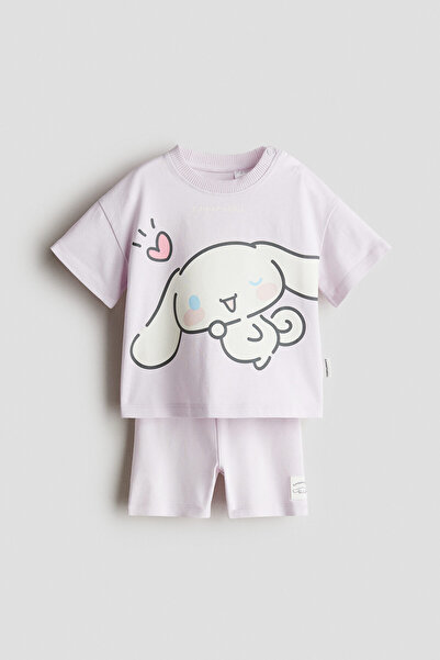 H&M 2 Parçalı Baskılı ve Pamuklu Set