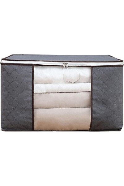 Flippy Foldable Storage Bag, Multipurpose, Bidirectional Zipper, Transparent Side Window, 60x40x35 c