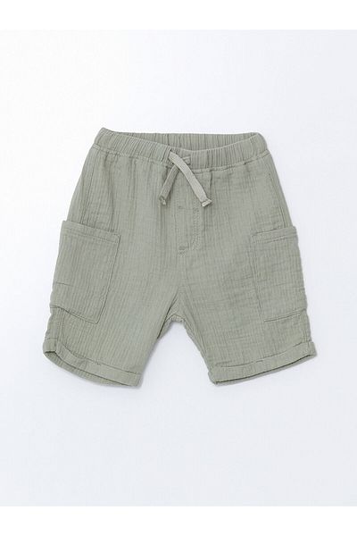 LC Waikiki Basic Muslin Boy's Shorts with Elastic Waist