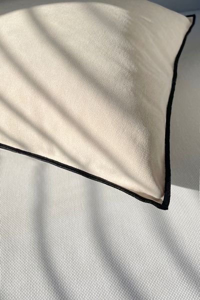 RİTMOHOME Κρέμα, Μαύρο, Απλό, Απλό, Vintage, Country, Scandinavian, Bohemian 50x50 Διακοσμητικό Μαξιλάρι (ΓΕΝΝΗΜΕΝΟ ΕΣΩΤΕΡΙΚΟ)