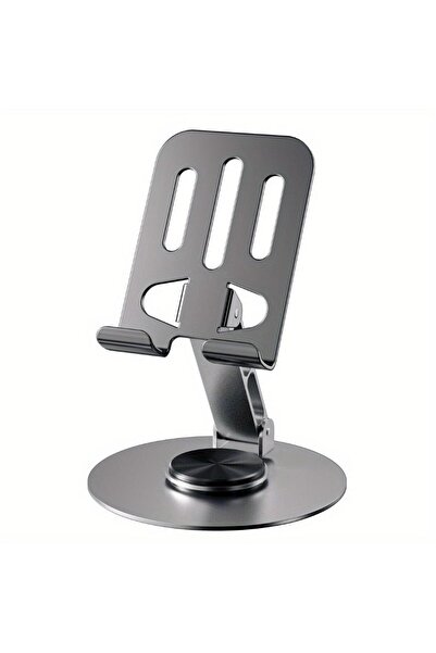 Flippy Metal Foldable Desk Stand for Mobile Devices and Tablets, 5.7 x 13.5 x 8.7 cm, Metallic Gray