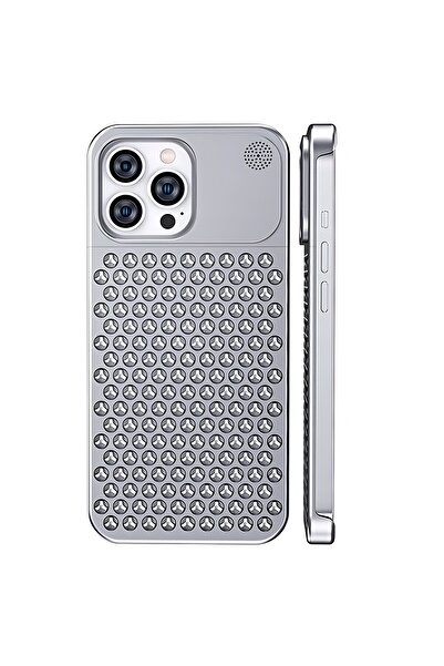 Flippy Husa Aromaterapia pentru iPhone 15 Pro, Flippy, Antisoc, Antizgariere, Aliaj de Aluminiu, Argintiu