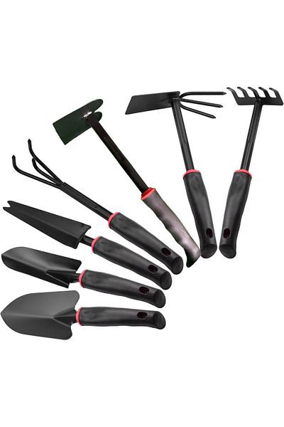 OEM Set of 7 Garden Tools for Planting, Tilling and Plant Care, Material