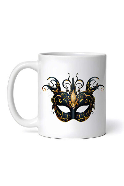 OEM Εξατομικευμένη Λευκή Κούπα, Μάσκα Καρναβαλιού Το Όνειρο, Inovatix®. 330ml