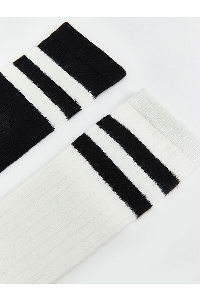 LC Waikiki Striped Girl's Knee Socks 2 Pack